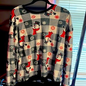 soft frosted the snowman long sleeve shirt